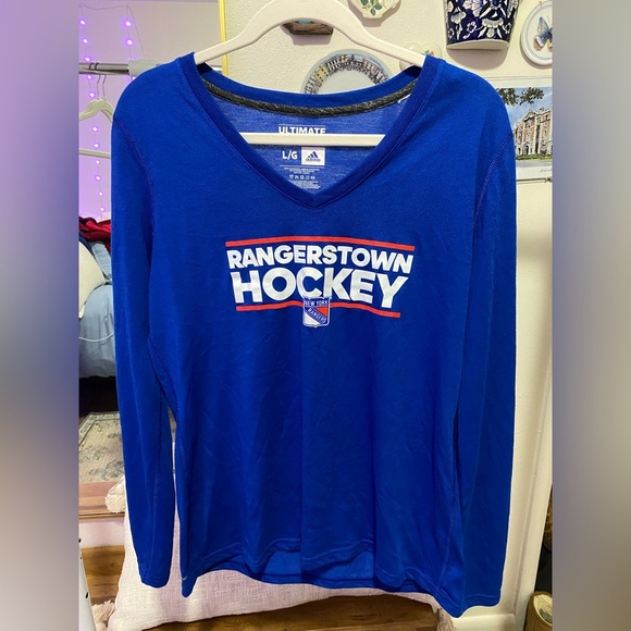 adidas Tops - Women’s Adidas Rangerstown Blue Hockey Shirt